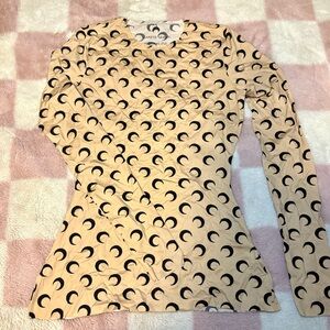 Marine Serre - Beige Moon Long Sleeve